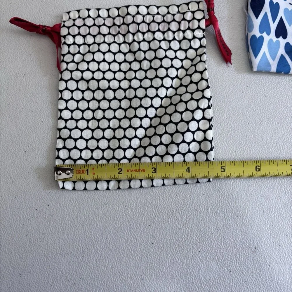 Brighton Cloth Jewelry Gift Bags Lot Of 3 Floral Hearts